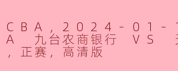 2024年1月13日CBA九台农商银行与天津先行者的比赛情况如何？